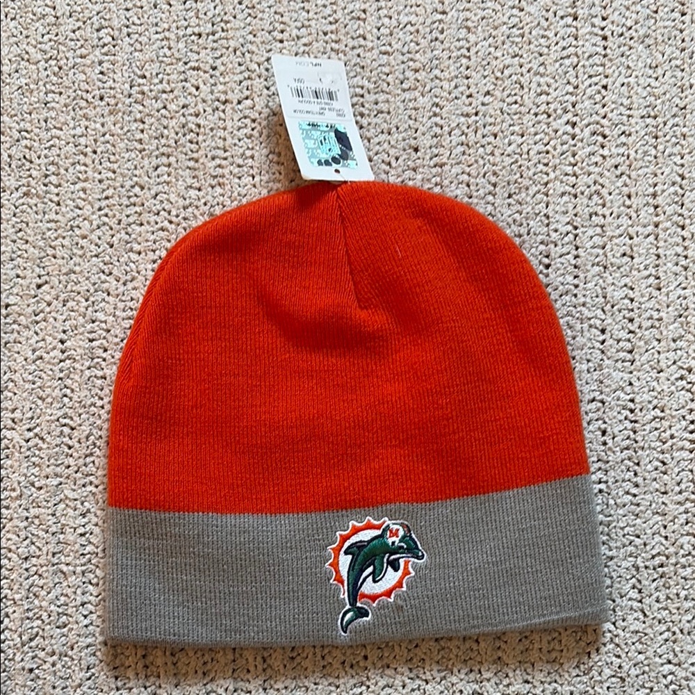 Orange and Gray NFL Dolphins hat- one size